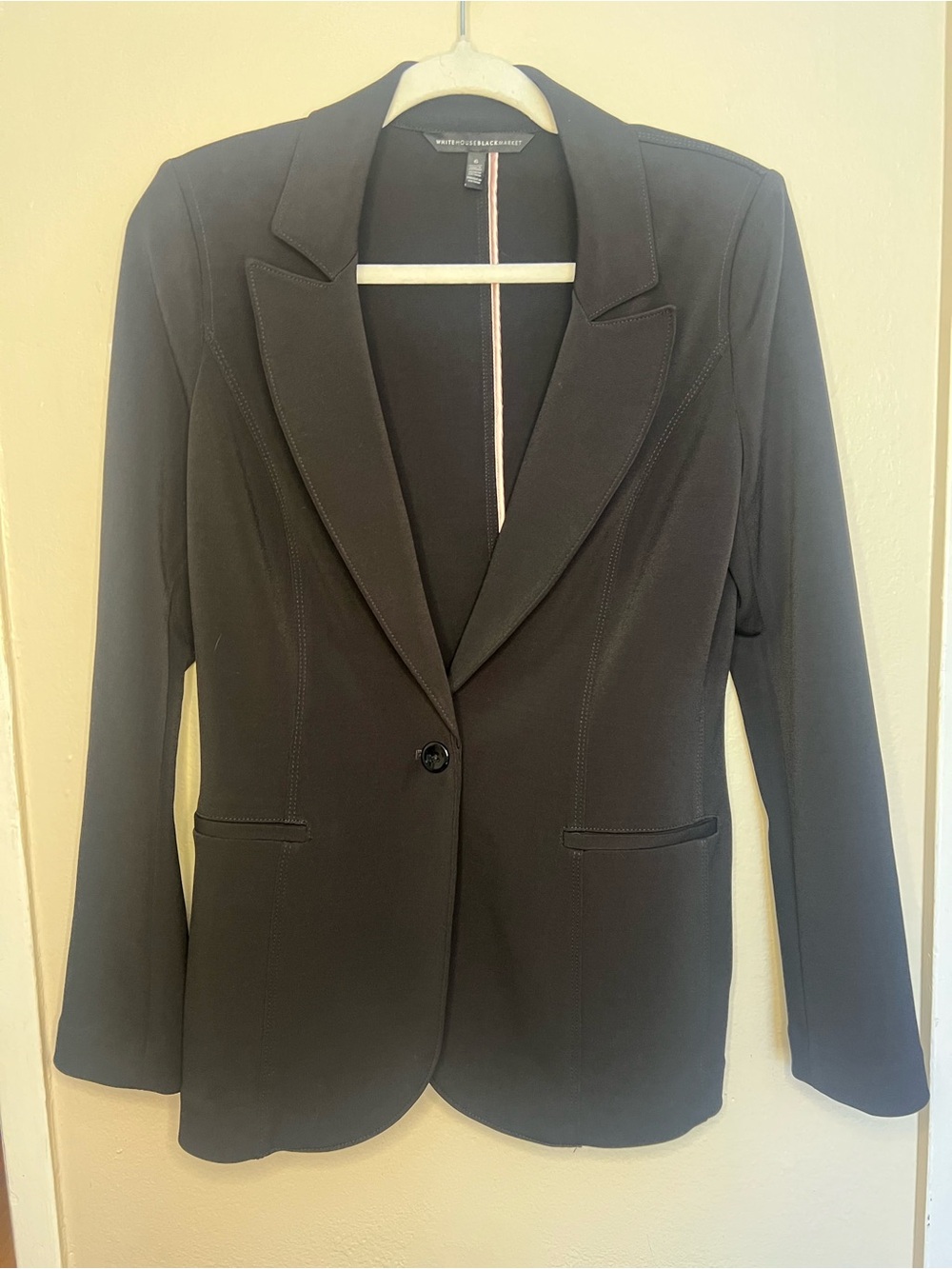 White House Black Market Black Tailored Blazer Size 6